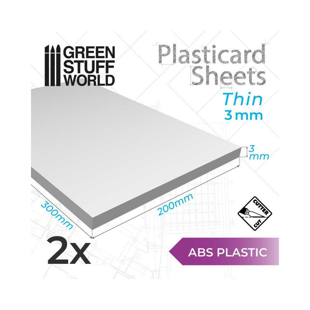 Plancha Plasticard 3 mm - COMBOx2 planchas