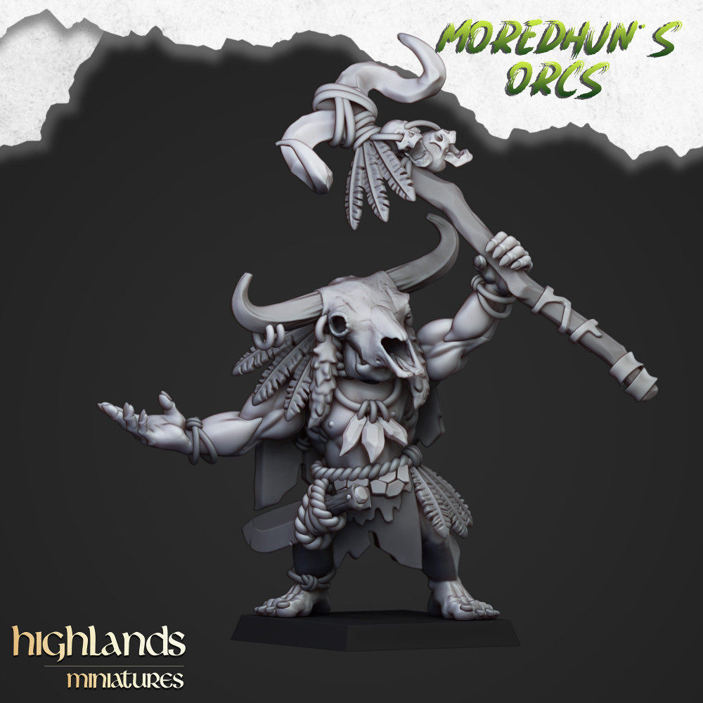 Cave Orc Shaman - Highlands Miniatures