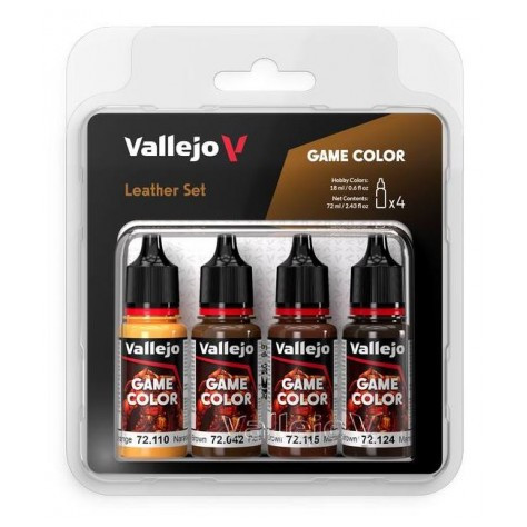 Game color set: Leather 4x18ml  - Cuero