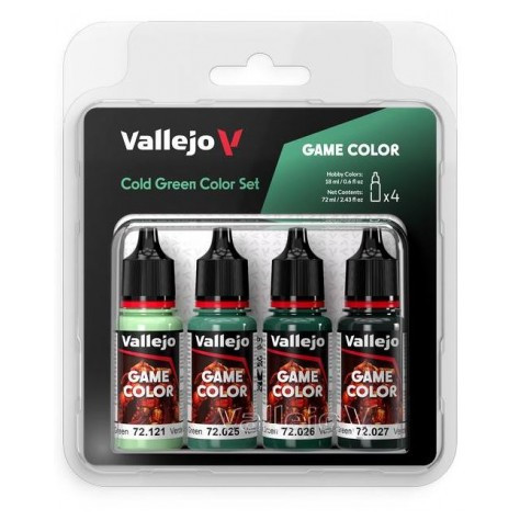 Game color set: Cold Green 4x18ml - Verde Frío