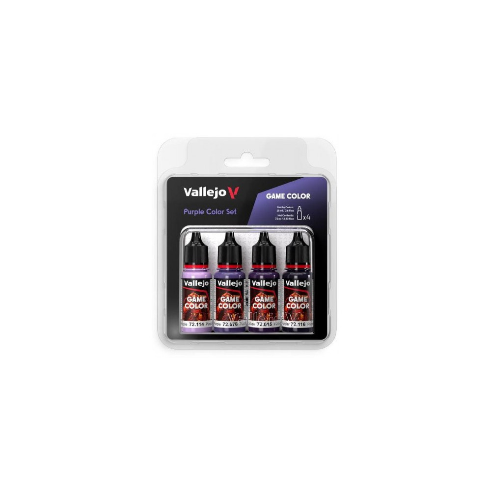 Game color set: Purple 4x18ml - Violeta