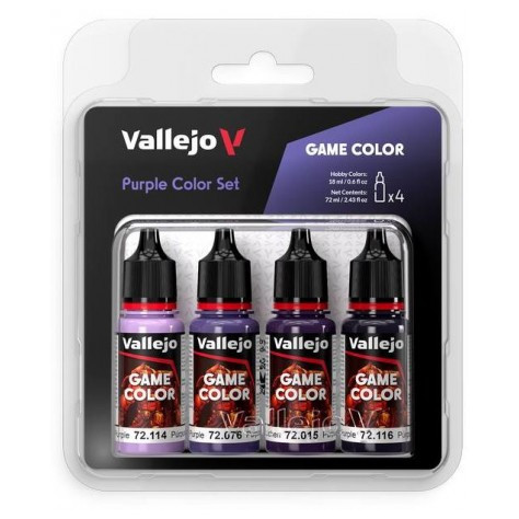 Game color set: Purple 4x18ml - Violeta