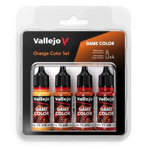 Game color set: Orange 4x18ml - Naranja