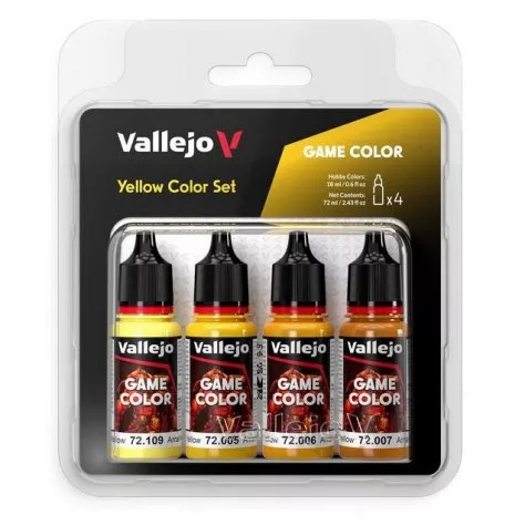 Game color set: Yellow 4x18ml - Amarillo