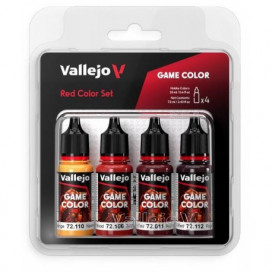 Game color set: Red 4x18ml - Rojo