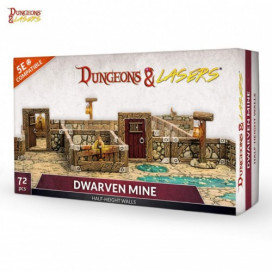 Dungeons & Lasers - Dwarven Mine Half-Height Walls, escenografia