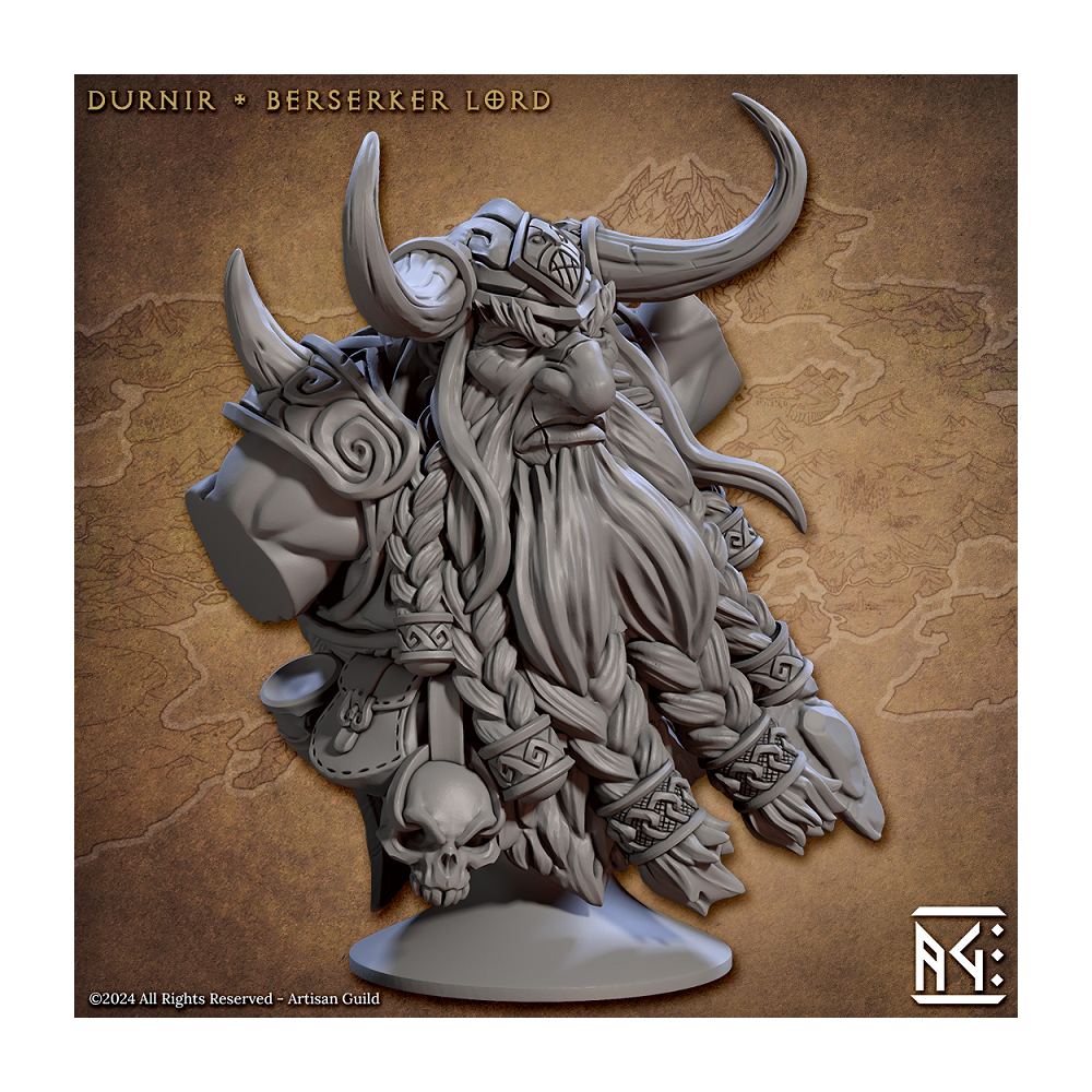 Durnir, Berserker Lord - Bust - Artisan Guild