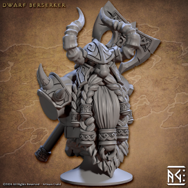 Dwarf Berserker Male - Bust - Artisan Guild