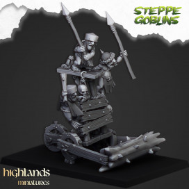 Steppe Goblors Roller with Crew - Highlands Miniatures