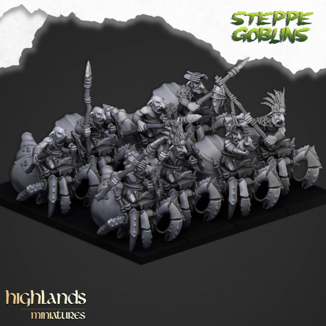 Mounted Coast Goblins - Highlands Miniatures