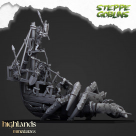 Coast Giant Crab with Shaman and Crew - Highlands Miniatures