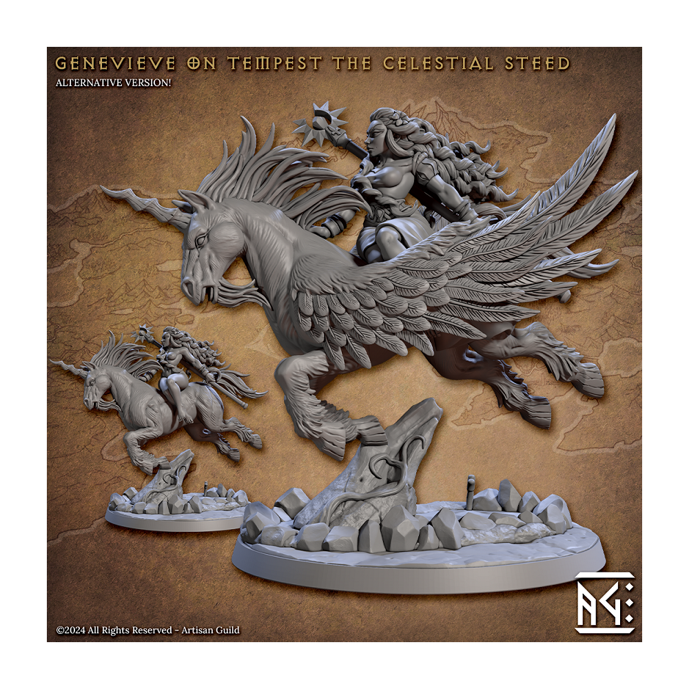 Genevieve on Tempest the Celestial Steed - Vanguard Fighters Guild