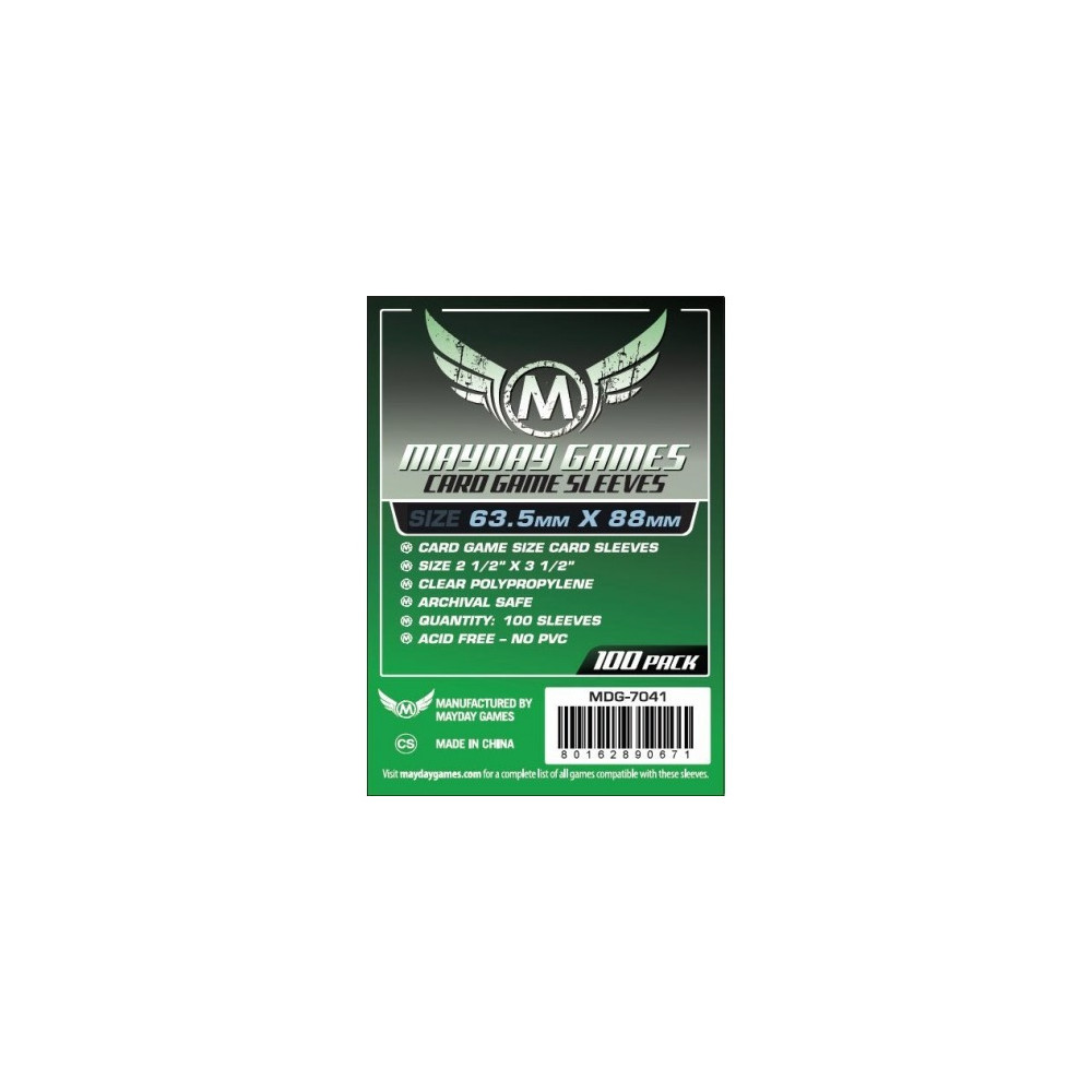 MAYDAY CARD GAME SLEEVES (PACK OF 100) 63.5X 88 MM