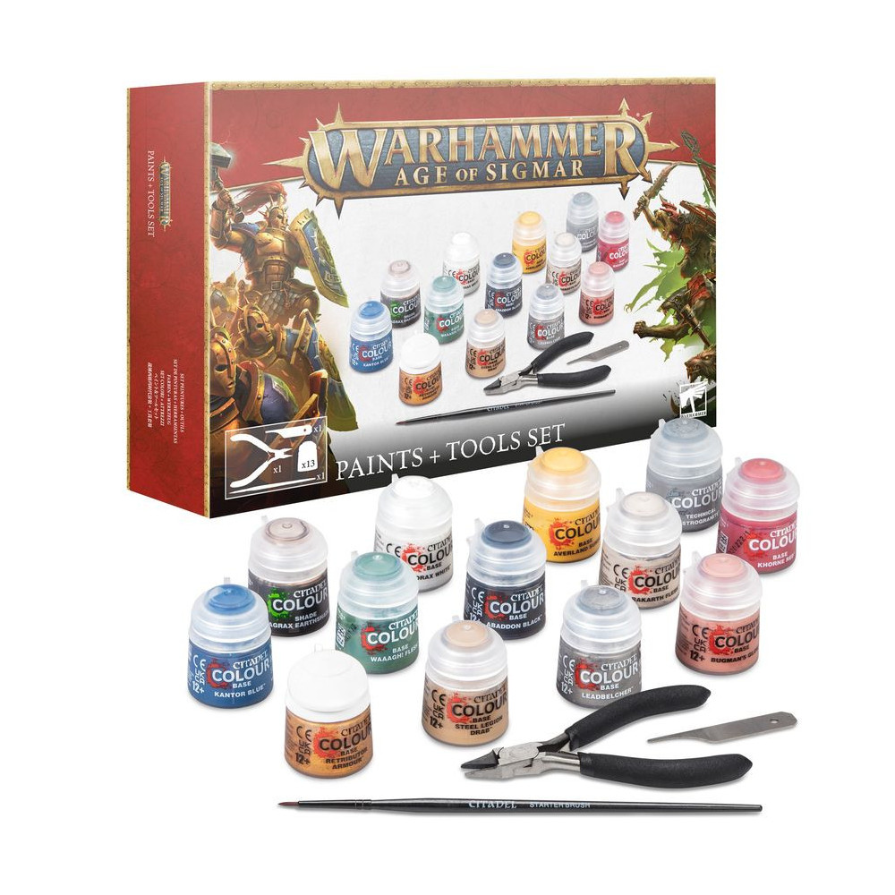 WARHAMMER AGE OF SIGMAR: PINTURAS + SET DE HERRAMIENTAS