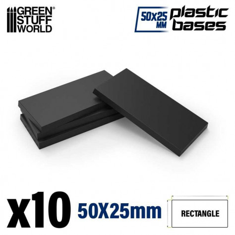 Peanas de plástico - Rectangulares 25x50mm Peanas de plástico - Rectangulares 25x50mm