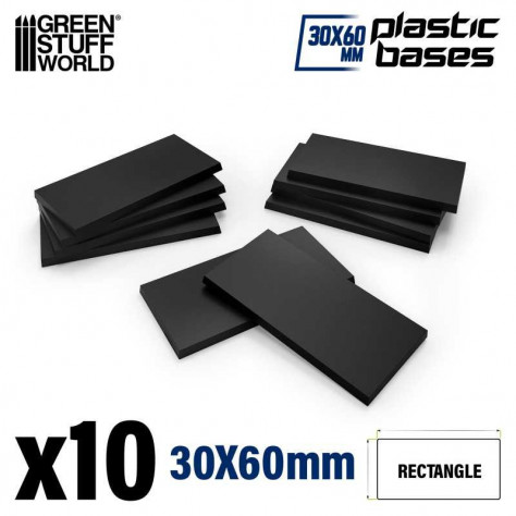 Peanas de plástico - Rectangulares 30x60mm Peanas de plástico - Rectangulares 30x60mm