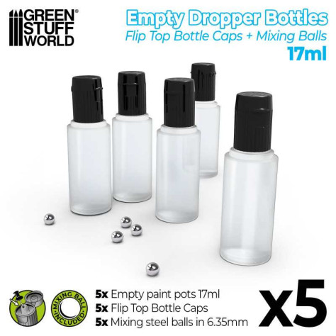 Botes de Pintura Sueltos para mezclas con Bolas Mezcladoras