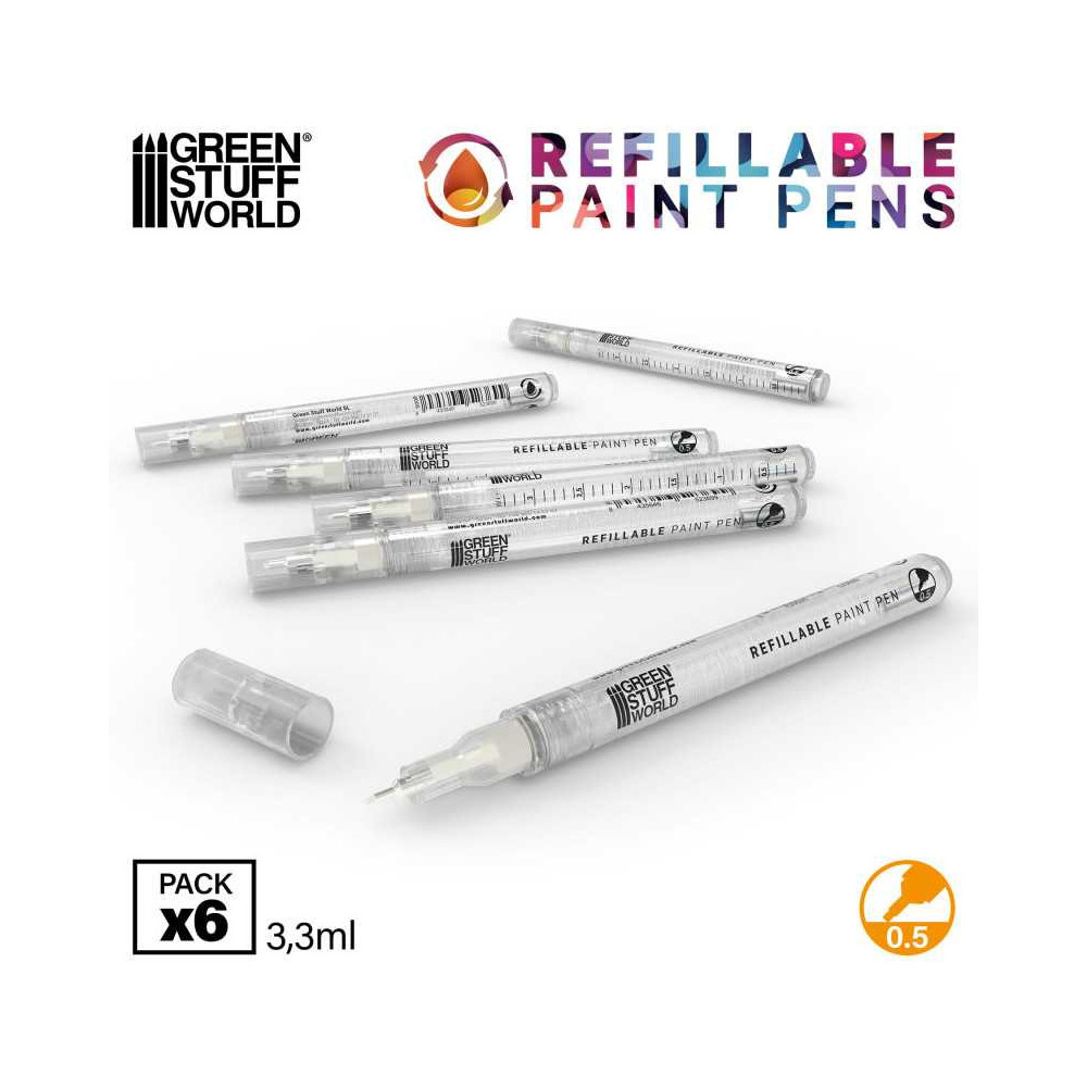 Rotuladores recargables 0.5 (pack de 6)