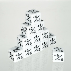 Dados acrílicos contadores blanco +