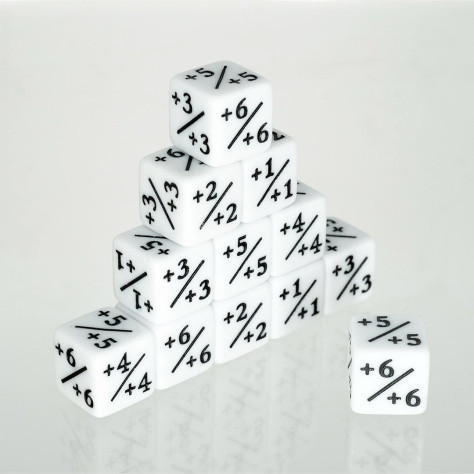 Dados acrílicos contadores blanco +