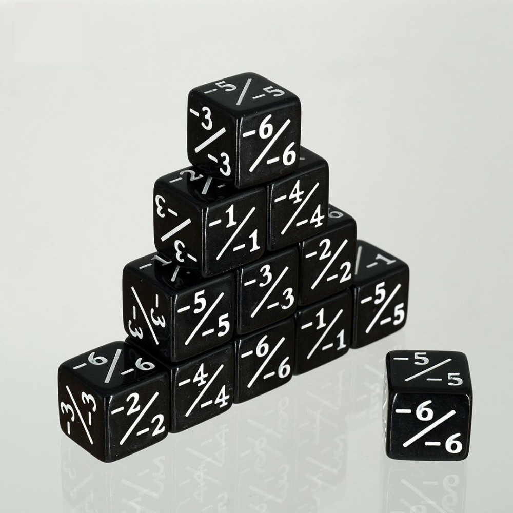 Dados acrílicos contadores negro –