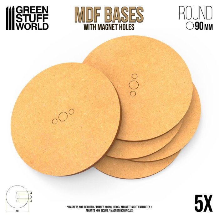 Peanas DM - Redondas 90 mm