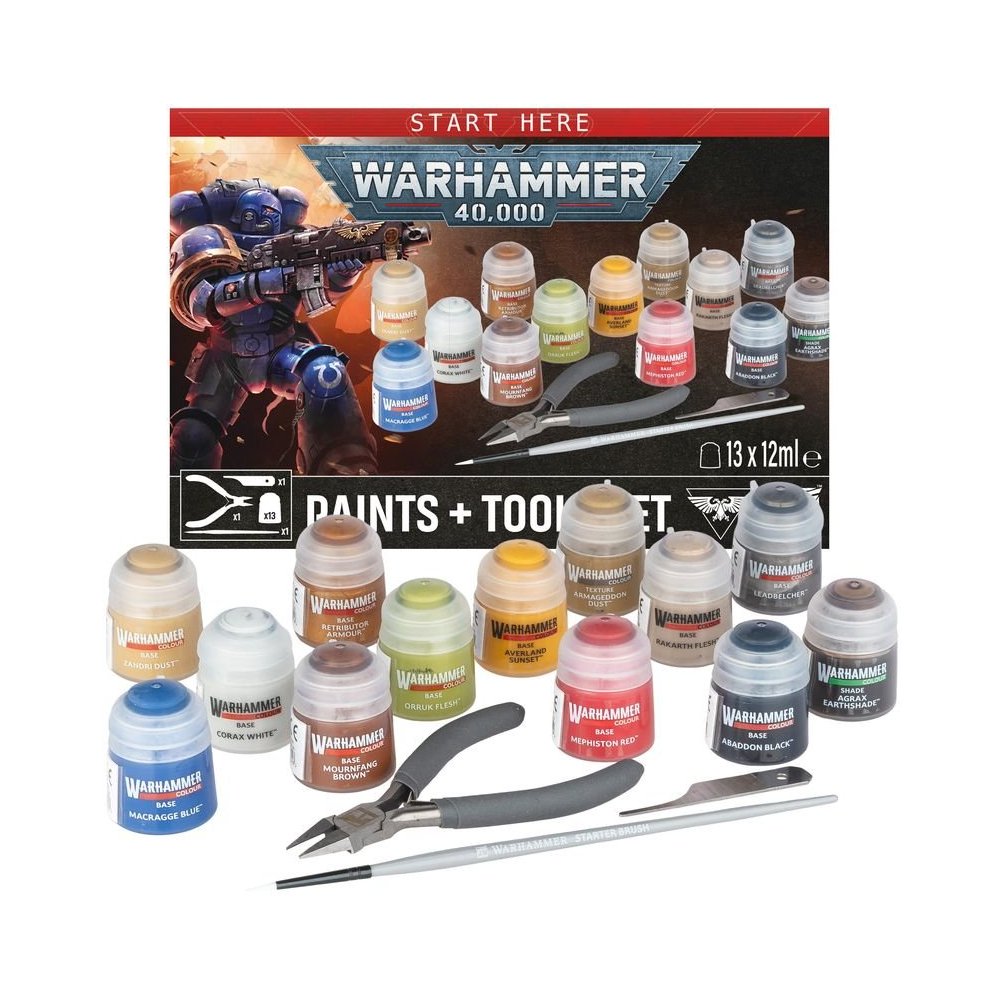 Warhammer 40,000: Kit de pintura y herramientas