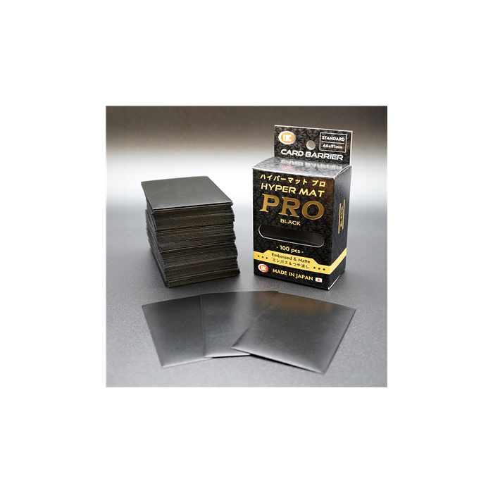 KMC Standard Sleeves - Hyper MAT PRO Black (100 Sleeves)