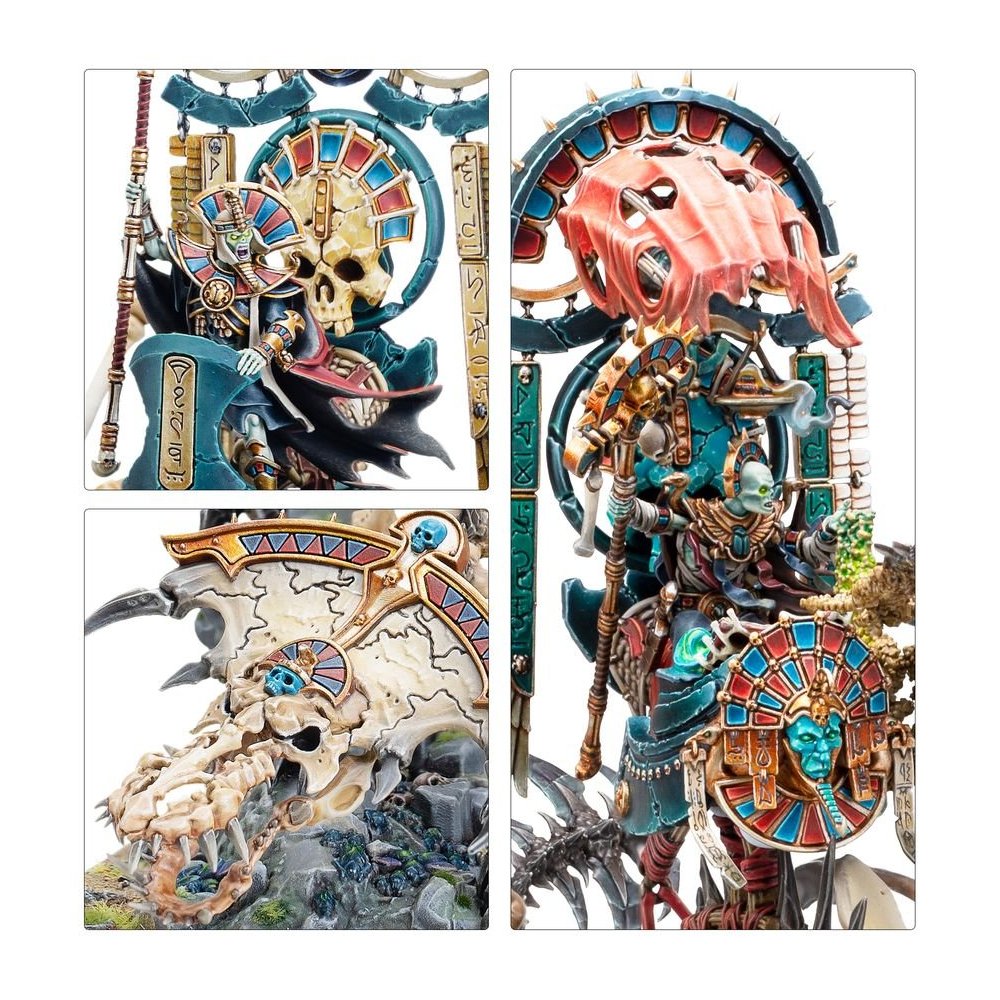 Tomb King/Liche Priest montado en Necrolith Bone Dragon
