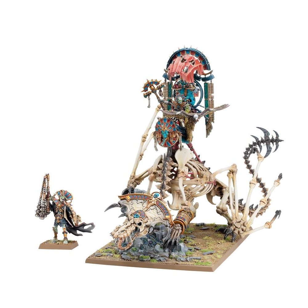 Tomb King/Liche Priest montado en Necrolith Bone Dragon