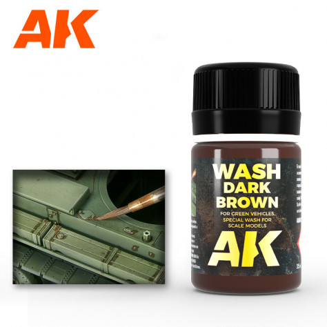 Dark Brown Wash for Green Vehicles 35ml