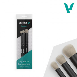 Dry Brush Set - Pelo Natural (S, M & L) - Set pincel seco